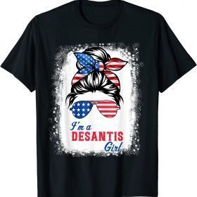 I'm Desantis Girl Florida Governor 2024 US American Flag Tee Shirts