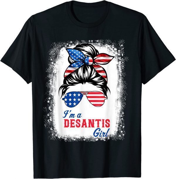 I'm Desantis Girl Florida Governor 2024 US American Flag Tee Shirts
