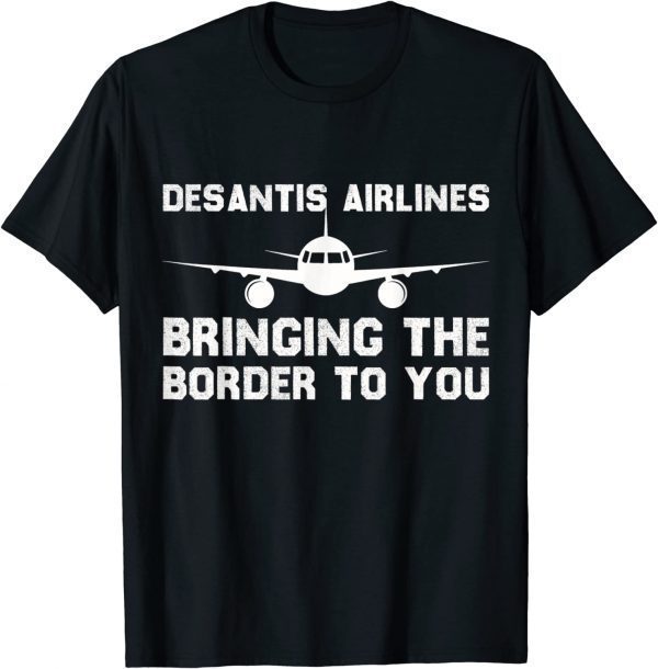 Desantis Airlines Retro American Flag Official T-Shirt