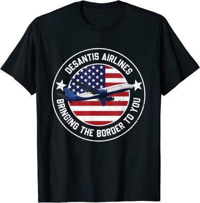 DeSantis Airlines Funny American Flag T-Shirt