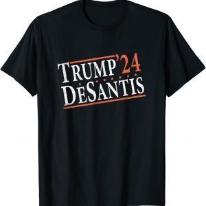 Retro Trump Desantis 2024 Save America USA Flag Republican T-Shirt