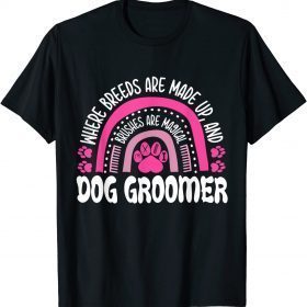 Leopard Rainbow Dog Groomer Pet Grooming Stylist Groomers Tee Shirt