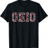 State of Ohio Ohioan Trendy Distressed Camo Graphic Font Classic T-Shirt