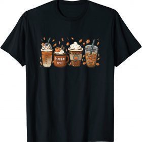 Halloween Coffee Pumpkin Latte Spice Coffee Love Fall Season Funny T-Shirt