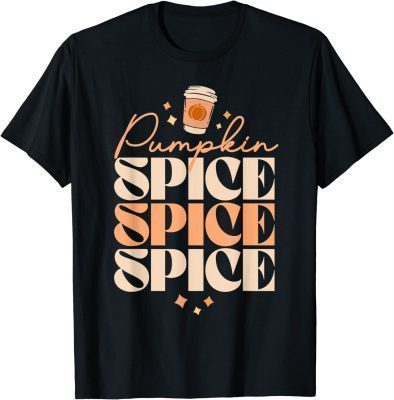 70s Retro Pumpkin Spice Latte PSL Retro Fall Vintage Autumn Vintage T-Shirt