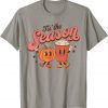 Tis The Season Vintage Retro Style Pumpkin Autumn Fall Latte 2023 T-Shirt
