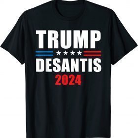Trump DeSantis 2024 American Flag Gift T-Shirt