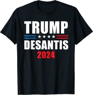 Trump DeSantis 2024 American Flag Gift T-Shirt