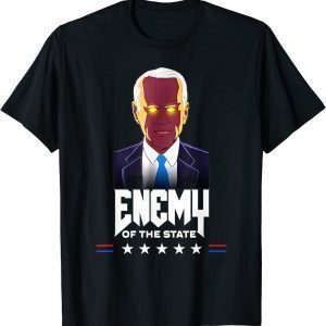 Official Enemy Of State Trump Quotes American Dark Brandon Biden USA T-Shirt