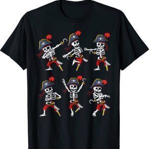 Dancing Pirate Skeletons Dance Challenge Boys Kids Halloween Funny T-Shirt