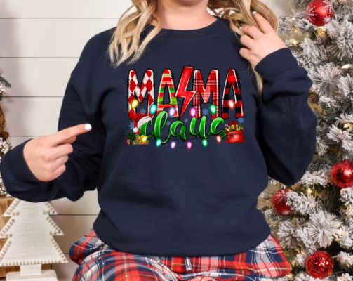 Mama Claus Shirt, Christmas Shirt For Woman, Christmas Mama Shirt, Gift For Mom, Cute Christmas Tee, Christmas Gift for Her, Holiday Shirt