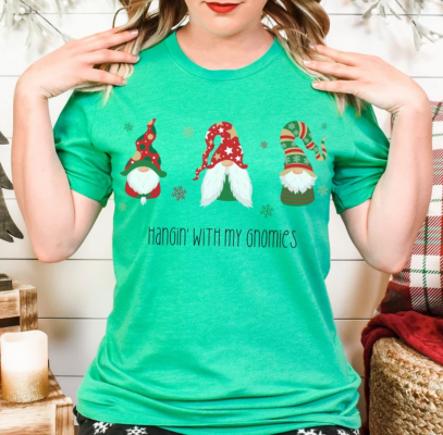 Christmas Sweatshirt, Gnome Shirt, Gnome Christmas Shirt, Christmas Shirts for Women/Men, Cute Christmas Shirt