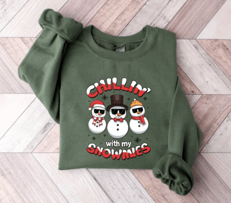 Christmas Sweatshirt,Chillin With My Snowmies Shirt,I'm Melting Down Snowman Shirt,Funny Christmas Shirt,Family Christmas Tee,Christmas Gift