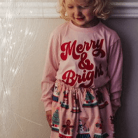 Kids Christmas shirt, kids Christmas merry and bright t shirt for kids