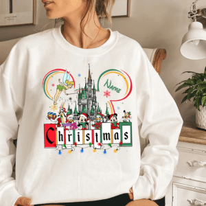 Personalized Disney Christmas shirt, Mickey And Friends Christmas, Disneyland Christmas Tee, Disney Balloons Christmas Shirt