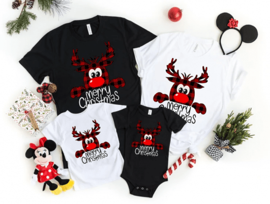 Buffalo Plaid Reindeer Christmas Shirt,Reindeer Shirt,Peeping Reindeer Shirt,Merry Christmas Shirt,Christmas Family Shirt,Xmas Shirt