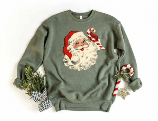 Christmas Sweatshirt, Retro Santa Sweatshirt, Vintage Christmas shirt, Retro Santa Shirt, Christmas Shirt, Winter Shirt