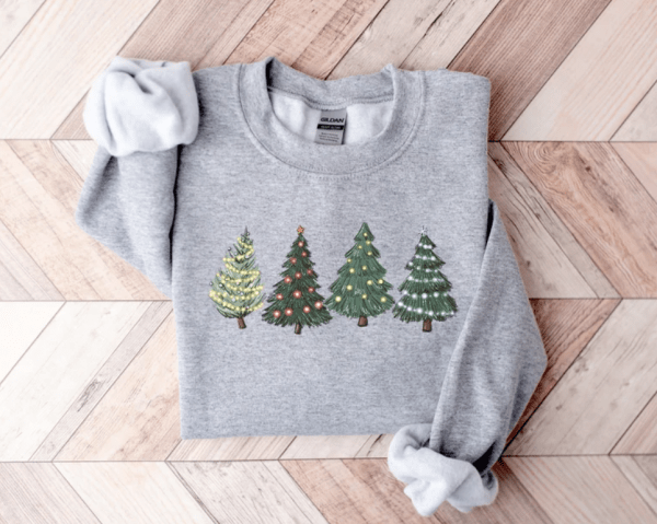 Christmas Sweatshirt, Christmas Sweater, Christmas Crewneck, Christmas Tree Sweatshirt, Holiday Sweaters for Women, Winter Sweatshirt