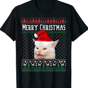 Woman Yelling at a Smudge Cat Ugly Christmas Sweater Meme T-Shirt, Hoodie, Sweatshirt - 46712