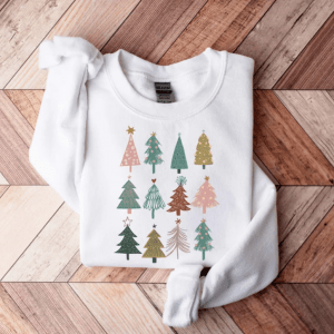 Boho Christmas Trees Shirt, Christmas Sweatshirt, Christmas Shirt, Christmas Shirts For Women, Christmas Gifts, cute Christmas sweatshirts