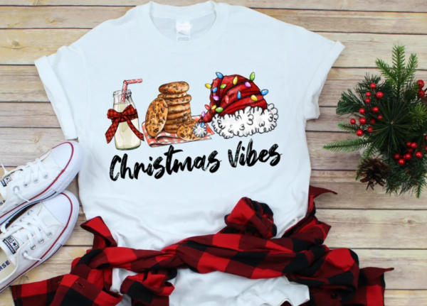 Christmas Vibes, Christmas shirt, family Christmas shirts, fun shirt for winter holidays, Christmas and new year tees. CO1