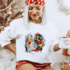 Santa Clau Hat Mr Grinch Sweatshirt, Christmas Grinch Shirt, Green Monster Sweatshirt, Happy Christmas Gift Shirt