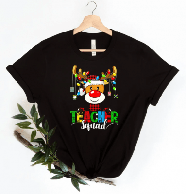 Reindeer Teacher Squad Shirt, Christmas Teacher Shirt, Teacher Squad Shirts, Christmas Gifts f, Kindergarten Shirt, Teacher Christmas shirts