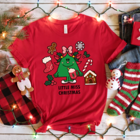 Little Miss Christmas Shirt for Women, Lil Miss Christmas Shirt, Christmas Little Miss TShirt, Little Miss Tee