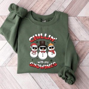 Christmas Sweatshirt,Chillin With My Snowmies Shirt,I'm Melting Down Snowman Shirt,Funny Christmas Shirt,Family Christmas Tee,Christmas Gift