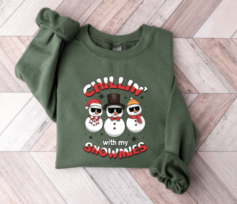Christmas Sweatshirt,Chillin With My Snowmies Shirt,I'm Melting Down Snowman Shirt,Funny Christmas Shirt,Family Christmas Tee,Christmas Gift