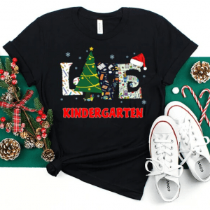 Comfort Colors® Shirt, Love Christmas Shirt, Custom Teacher Christmas Shirt, Christmas School Shirt, Kids Christmas Shirt, Teacher Xmas Gift