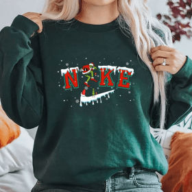 Grinch Christmas Snow Sweatshirt, Grinch Sweatshirts, Cute Christmas Sweatshirt, Santa Grinch Christmas Sweatshirt