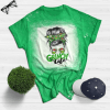 Grinch Life Mama Mom Life Head Messy Bun Bleached Shirt, Distressed shirt, unisex bleached tees XS-6XL