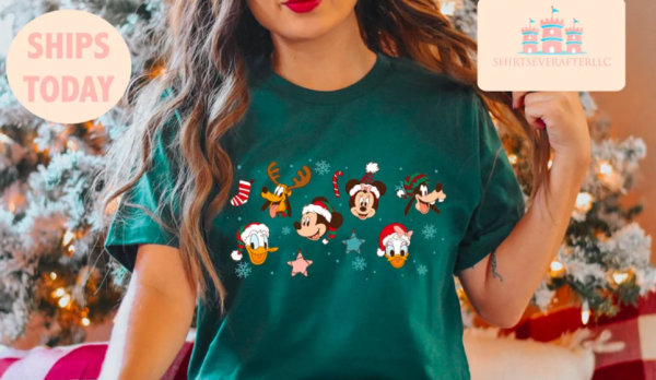 Vintage Mickey And Friend Christmas Shirt,Disney Ears Christmas Shirt,Disney Christmas Shirt,Disney Trip Shirt,Disney Family Christmas Shirt
