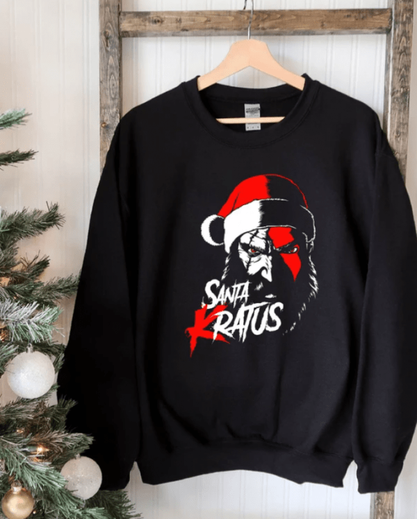 Santa Kratus T-Shirt, Santa Klaus Shirt, God Of War Ragnarok Shirt, Kratos Shirt, Funny Video Game Shirt, Christmas Gift Idea Shirt, GOW Tee