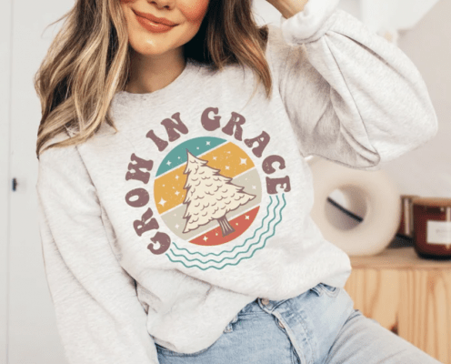 Grown in Grace Sweatshirt, Inspirational Quotes, Christian Sweatshirt, Motivational Sweatshirt, Christian Shirt, Christian Apparel