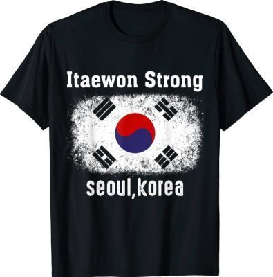 Pray For ITAEWON South Korea Flag Tee Shirt