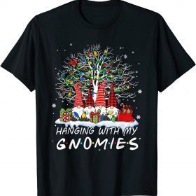 Christmas Gnome Hanging With My Gnomies Xmas Gift T-Shirt