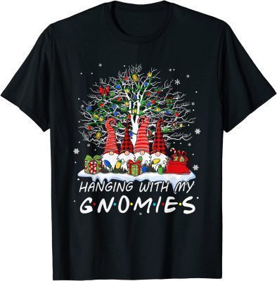 Christmas Gnome Hanging With My Gnomies Xmas Gift T-Shirt