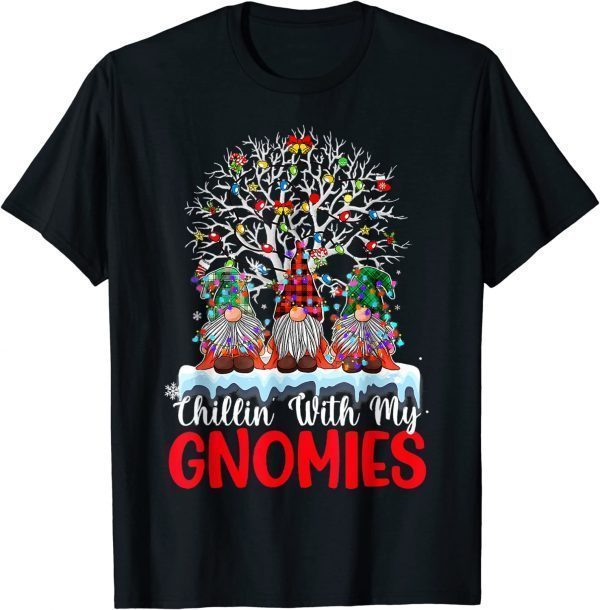 Chillin With My Gnomie Christmas Matching Family Pajama 2022 T-Shirt