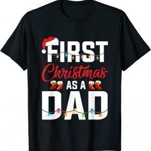 First Christmas As A Dad Xmas Lights New Dad Christmas Classic T-Shirt