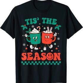 Groovy Christmas Tis The Season Snowman Hot Chocolates Shirts