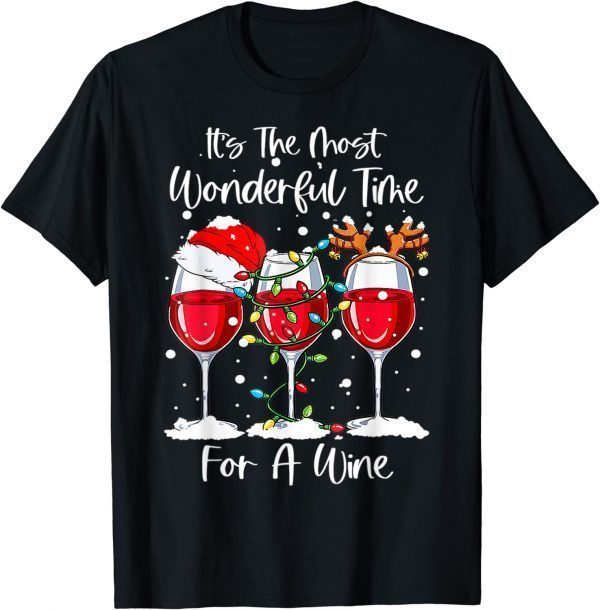 Full Of Christmas Spirit Red Wine Drinking Christmas Party Shirts