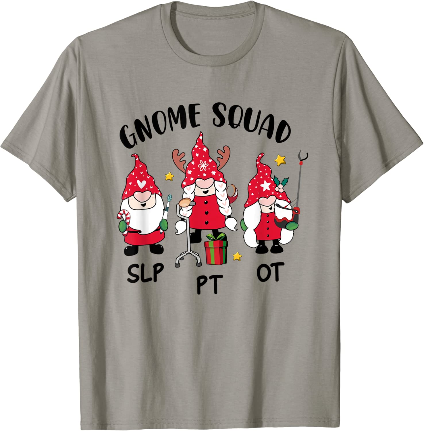 Gnome Squad SLP OT PT Christmas Team Occupational Therapist Women's Plus  Size T-Shirt