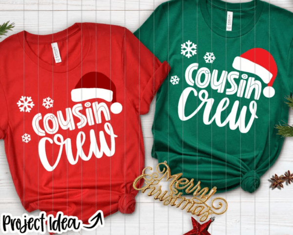 Cousin Crew Christmas Digital Download | Print File, Cricut Silhouette Cut File | Group, Family Christmas Shirt Design | svg png dxf eps