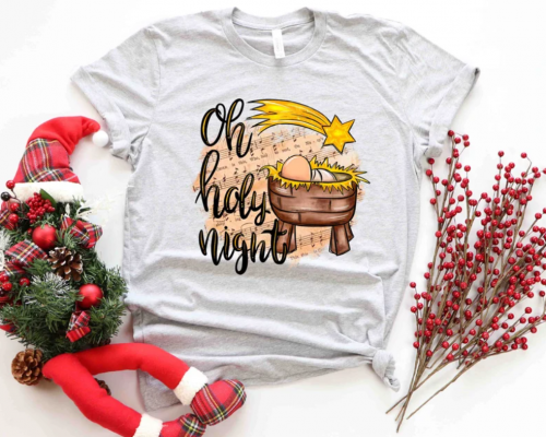 Oh Holy Night Shirt Love Came Down Shirt, Jesus is The King, Jesus Is The Reason For The Season Cute Christmas Shirt, Jesus Love Believe Tee