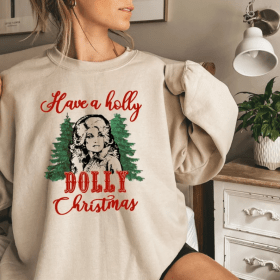 Have A Dolly Christmas Sweatshirt, Dolly Parton Hoodie, Western Christmas Shirt, Christmas Tree T-shirt, Christmas Gifts For Music Lover