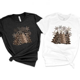 Leopard Christmas Trees Shirt, Leopard Tree Shirt, Christmas Tree shirt, Christmas Shirt, Leopard Print Merry Christmas Shirt #418
