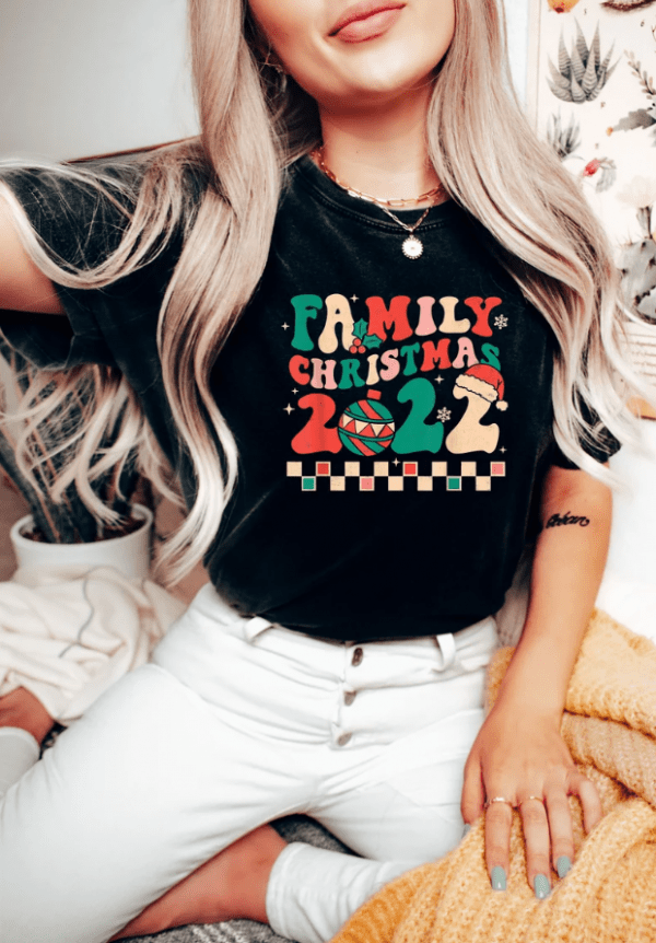 Comfort Colors® Family Christmas 2022 Shirt, Cute Christmas Shirt, Happy Christmas Shirt, Christmas Family Matching Shirt, Christmas Gift,