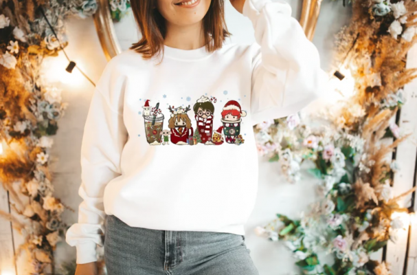 HP Christmas Coffee Sweatshirt, Wizard coffee Sweatshirt, Christmas Shirts, Christmas Crewneck, Christmas Sweater, Winter Sweatshirt